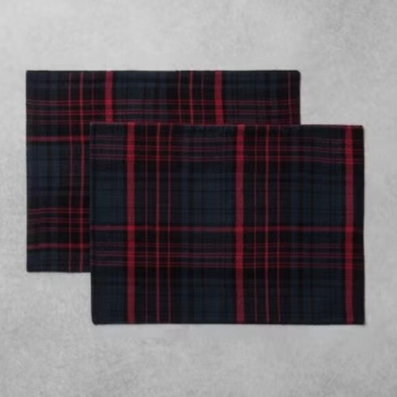 Hearth & Hand Other - Joanna Gaines HEARTH & HAND plaid holiday SET OF 2 placemats NWT (12 Available)